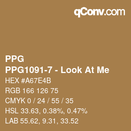 Color code: PPG - PPG1091-7 - Look At Me | qconv.com