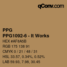 Color code: PPG - PPG1092-6 - It Works | qconv.com