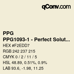 Farbcode: PPG - PPG1093-1 - Perfect Solution | qconv.com