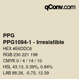 Color code: PPG - PPG1094-1 - Irresistible | qconv.com