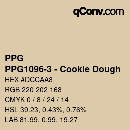 カラーコード: PPG - PPG1096-3 - Cookie Dough | qconv.com