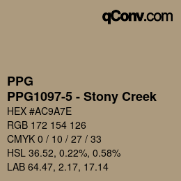 Code couleur: PPG - PPG1097-5 - Stony Creek | qconv.com