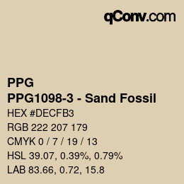 Color code: PPG - PPG1098-3 - Sand Fossil | qconv.com