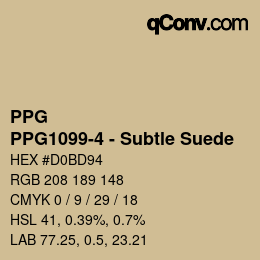 Farbcode: PPG - PPG1099-4 - Subtle Suede | qconv.com
