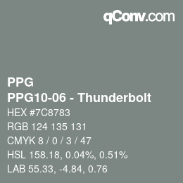 カラーコード: PPG - PPG10-06 - Thunderbolt | qconv.com