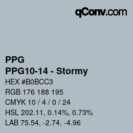 Color code: PPG - PPG10-14 - Stormy | qconv.com