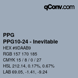 カラーコード: PPG - PPG10-24 - Inevitable | qconv.com