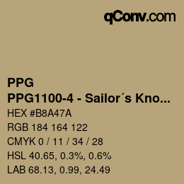 Color code: PPG - PPG1100-4 - Sailor´s Knot | qconv.com