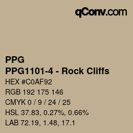 Color code: PPG - PPG1101-4 - Rock Cliffs | qconv.com