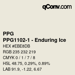 Color code: PPG - PPG1102-1 - Enduring Ice | qconv.com