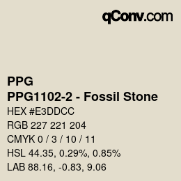 Farbcode: PPG - PPG1102-2 - Fossil Stone | qconv.com