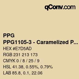 Color code: PPG - PPG1105-3 - Caramelized Pears | qconv.com