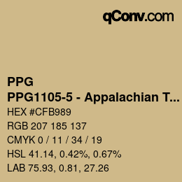 Color code: PPG - PPG1105-5 - Appalachian Trail | qconv.com