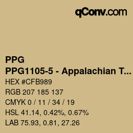 カラーコード: PPG - PPG1105-5 - Appalachian Trail | qconv.com