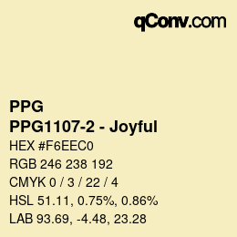Color code: PPG - PPG1107-2 - Joyful | qconv.com