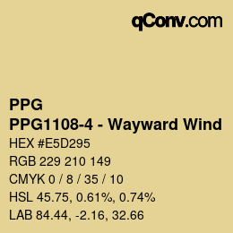 Color code: PPG - PPG1108-4 - Wayward Wind | qconv.com
