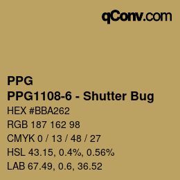 Code couleur: PPG - PPG1108-6 - Shutter Bug | qconv.com