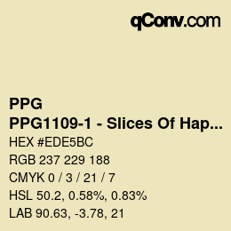 Farbcode: PPG - PPG1109-1 - Slices Of Happy | qconv.com
