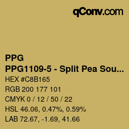Color code: PPG - PPG1109-5 - Split Pea Soup | qconv.com