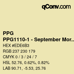 Color code: PPG - PPG1110-1 - September Morn | qconv.com