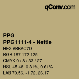 Color code: PPG - PPG1111-4 - Nettle | qconv.com