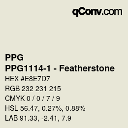 カラーコード: PPG - PPG1114-1 - Featherstone | qconv.com
