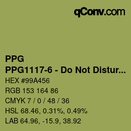カラーコード: PPG - PPG1117-6 - Do Not Disturb | qconv.com