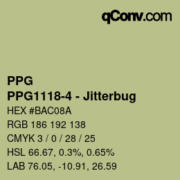 Código de color: PPG - PPG1118-4 - Jitterbug | qconv.com