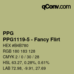 Color code: PPG - PPG1119-5 - Fancy Flirt | qconv.com