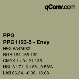 Farbcode: PPG - PPG1123-5 - Envy | qconv.com
