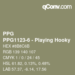 Código de color: PPG - PPG1123-6 - Playing Hooky | qconv.com