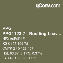 Color code: PPG - PPG1123-7 - Rustling Leaves | qconv.com