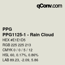 Farbcode: PPG - PPG1125-1 - Rain Cloud | qconv.com