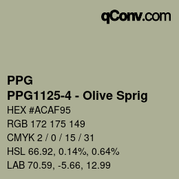 Color code: PPG - PPG1125-4 - Olive Sprig | qconv.com