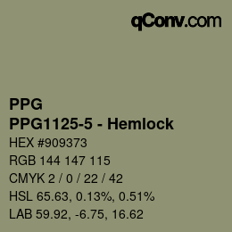 Color code: PPG - PPG1125-5 - Hemlock | qconv.com