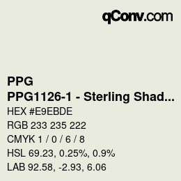 Color code: PPG - PPG1126-1 - Sterling Shadow | qconv.com