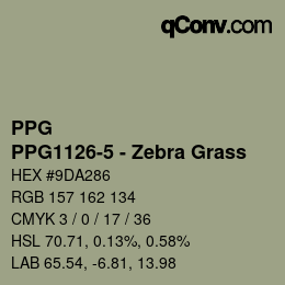 Código de color: PPG - PPG1126-5 - Zebra Grass | qconv.com