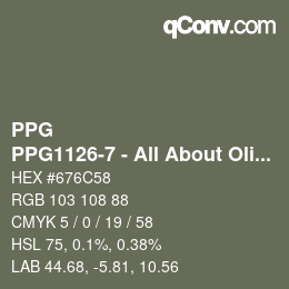 Color code: PPG - PPG1126-7 - All About Olive | qconv.com