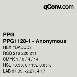 カラーコード: PPG - PPG1128-1 - Anonymous | qconv.com