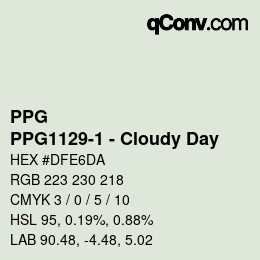 Farbcode: PPG - PPG1129-1 - Cloudy Day | qconv.com