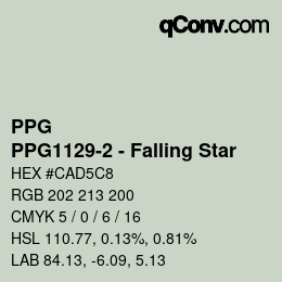 Color code: PPG - PPG1129-2 - Falling Star | qconv.com