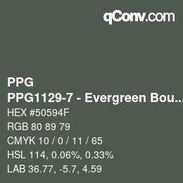 Color code: PPG - PPG1129-7 - Evergreen Boughs | qconv.com