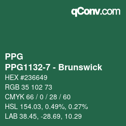 Color code: PPG - PPG1132-7 - Brunswick | qconv.com