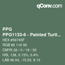 Color code: PPG - PPG1133-6 - Painted Turtle | qconv.com
