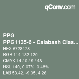 カラーコード: PPG - PPG1135-6 - Calabash Clash | qconv.com