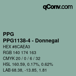 Color code: PPG - PPG1138-4 - Donnegal | qconv.com