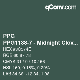 Farbcode: PPG - PPG1138-7 - Midnight Clover | qconv.com