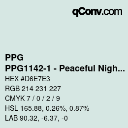 Color code: PPG - PPG1142-1 - Peaceful Night | qconv.com