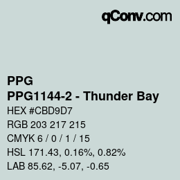Color code: PPG - PPG1144-2 - Thunder Bay | qconv.com