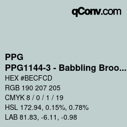 Color code: PPG - PPG1144-3 - Babbling Brook | qconv.com